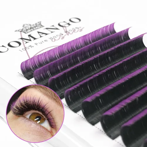 Vista 42 de CoMango Easy Fan - Extensiones de pestañas rizadas C/D de 0.05/0.003 in, pestañas de volumen que florecen automáticamente, color negro mate 2D-20D