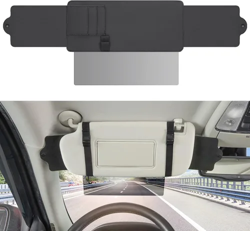 Vista 7 de JoyTutus Extensor de Parasol para Visera de Automóvil, Visera Solar Ajustable que Protege contra el Deslumbramiento, Bloqueador de Rayos UV