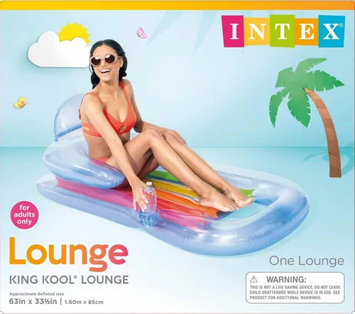 Vista 5 de Intex King Kool 58802EP - Flotador inflable para piscina, multicolor