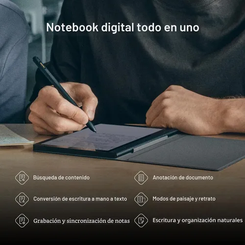 Vista 5 de HUION Note E - Cuaderno digital con bolígrafo magnético sin batería, bloc de notas de 8.4 pulgadas para reuniones, pantalla antirreflejo, tableta