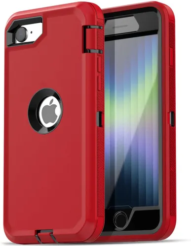 Vista 12 de AICase Funda para iPhone SE Case de 3ª y 2ª Generación, para iPhone SE 2022/2020 Protector de Pantalla Integrado Resistente Protección Antigolpes