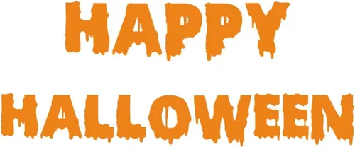 Vista 4 de Calcomanía de vinilo para pared, diseño de Feliz Halloween, 9.5 x 23 pulgadas, divertido limo con letras de felicitación de temporada, para niños