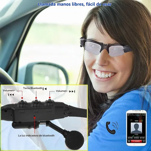 Vista 2 de Lentes de sol inalámbricos Bluetooth MP3, lentes polarizados, lentes de sol musicales, auriculares estéreo para iPhone, Samsung, la mayoría