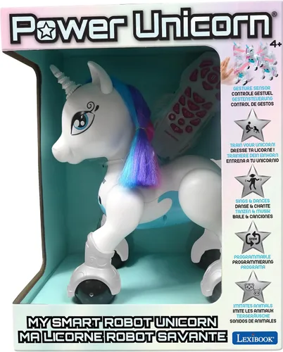 Vista 6 de LEXiBOOK Power Unicorn- Mi primer unicornio inteligente en entrenar, programable con control remoto, función de entrenamiento y control de gestos