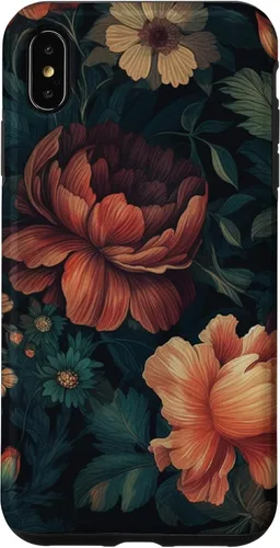 Vista 11 de Vintage Dark Flower Pattern Moody Floral Case for iPhone 17