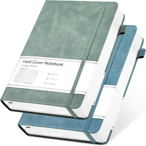 Vista 18 de CAGIE Cuaderno de cuadrícula de cuadrícula con puntos y balas, color negro A5