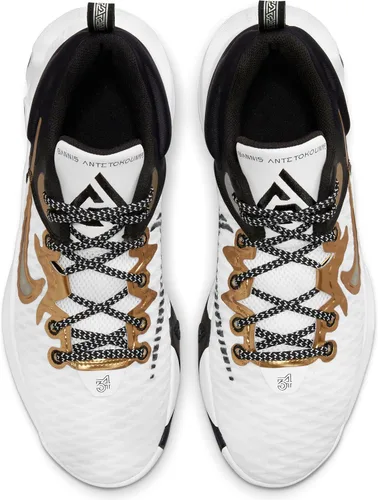 Vista 7 de Nike Giannis Immortality BlancoMetálico Oro-Negro (CZ4099 100)