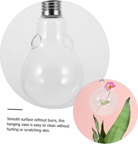 Vista 9 de BESTonZON 3Pcs Hanging Glass Planters Stylish Plant Holders Water Plant Containers for Home Decor for Terrarium and Succulent Display Smooth Surface