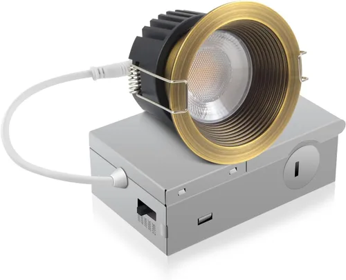 Vista 39 de Adetu lámpara de techo empotrable antirreflejos LED de 2 pulgadas, 5 CCT, con caja de conexiones, 2700K/3000K/4000K/5000K seleccionables, CRI90+, 8