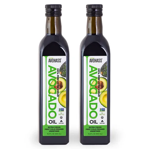 Vista 10 de Aceite de aguacate Avohass orgánico virgen extra Cocina diaria y acabado a 400 F; sabor mantecoso, delicado; sin OMG, Kosher; botella de vidrio