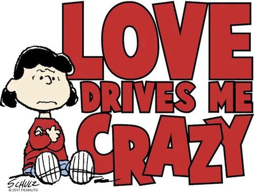 Vista 2 de CafePress Peanuts Lucy Love Drives Me Craz - Taza de café de cerámica de 11 oz (11.0 fl oz)