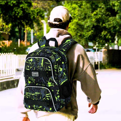 Vista 8 de Mochila de 17 pulgadas para niños y hombres, juego de 3 mochilas para portátiles universitarios para adolescentes y estudiantes, resistente al agua