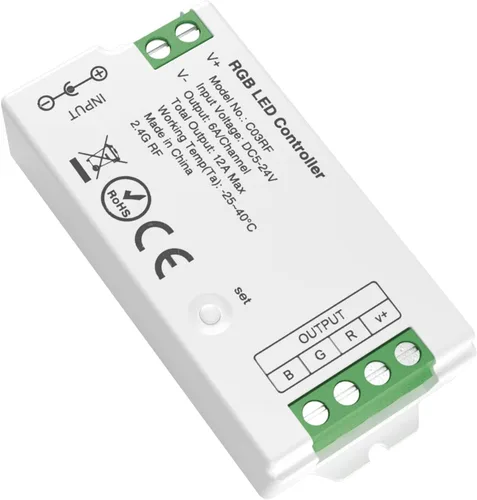 Vista 14 de CCT Dual RF blanco remoto RC02RFB, control de grupo de 4 zonas para 5050SMD COB CCT (+ CW WW) 3pin temperatura de color sintonizable DC5V DC12V