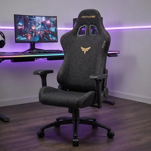 Vista 2 de Silla para juegos con reposabrazos ajustables 4D, reclinable de 170° y capacidad de 320 libras, silla ergonómica de computadora de respaldo alto