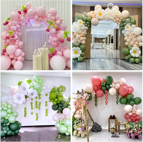 Vista 6 de Kit de arco de globos, marco de soporte de arco de globos de 7.4 pies con base: para decoración de bodas, baby shower, fiestas de cumpleaños