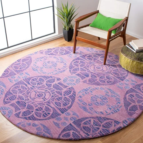 Vista 38 de SAFAVIEH Wyndham Collection - Alfombra decorativa de 2 x 3 pies, beige y azul, hecha a mano, lana moderna, ideal para zonas de alto tráfico