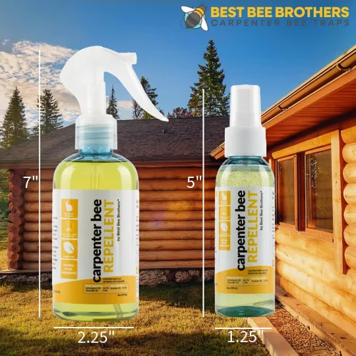 Vista 4 de Best Bee Brothers Aerosol repelente de abejas de carpintero cítricos, 8 Spray repelente de abejas de carpintero cítrico