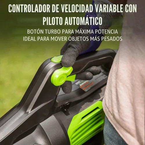 Vista 5 de Greenworks - Soplador eléctrico de hojas de 80 V, 730 CFM, solo herramienta
