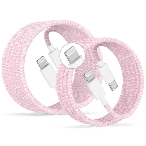Vista 13 de Cable USB C a Lightning, paquete de 2 unidades de 6 pies + 10 pies, [certificado Apple MFi], cable de carga rápida para iPhone 14 13 12 11 Pro