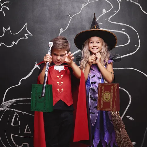 Vista 4 de Top Hubsch Magical Wizard - Bolsas de regalo para fiestas, 24 bolsas de regalo para niños y niñas, decoración de fiesta, mago, escuela, bolsas