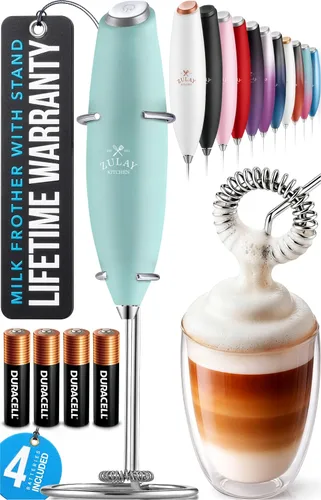 Vista 113 de Zulay Kitchen Potente varita espumadora de leche con 2 baterías Duracell – Mezclador de bebidas portátil ultrarrápido – Máquina de espuma eléctrica