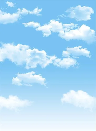 Vista 10 de AOFOTO Telones de fondo de cielo azul de 3 x 5 pies, nubes blancas, sesión de fotos, fondo de fotografía, accesorios de estudio, gota de video