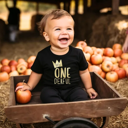 Vista 4 de Mr One-Derful - Camiseta de béisbol para niño de primer cumpleaños
