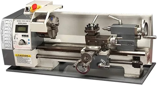 Vista 6 de TECHTONGDA Mini torno de metal Torno de banco de precisión Motor sin escobillas Engranajes de metal Máquina de torno de bricolaje 50-2500 RPM