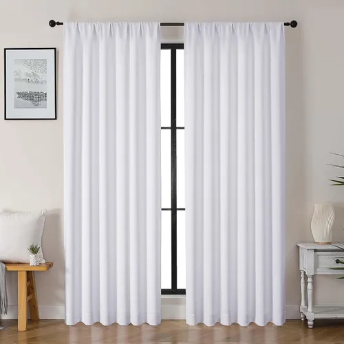 Vista 20 de Gwine Cortinas opacas para dormitorio, 54 pulgadas de largo, paneles de cortina de ventana con aislamiento térmico y reducción de ruido, cortinas
