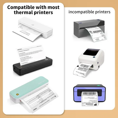 Vista 4 de Rollo de papel térmico, papel térmico multiusos, papel de carta estadounidense de 8.5 x 11 pulgadas, impresión térmica avanzada, papel térmico