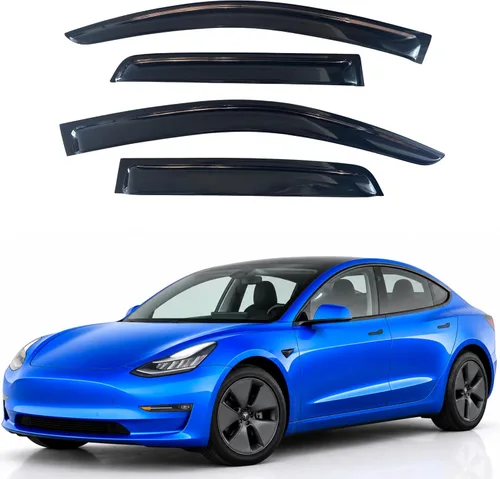 Vista 106 de Visera de ventana IG para Ford Focus Sedán y Hatchback 2012-2018, Protector de ventana lateral para lluvia y viento estilo Mugen, extra duradero