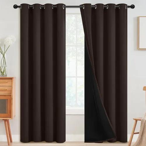 Vista 37 de SimpleHome - Cortinas opacas 100% para recámara, cortinas de ventana con ojales beige, con aislamiento térmico, cortinas de oscurecimiento