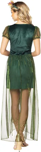 Vista 2 de Spirit Halloween Disfraz de reina del bosque para adultos, disfraz de realeza, disfraz de vestido con accesorio para la cabeza