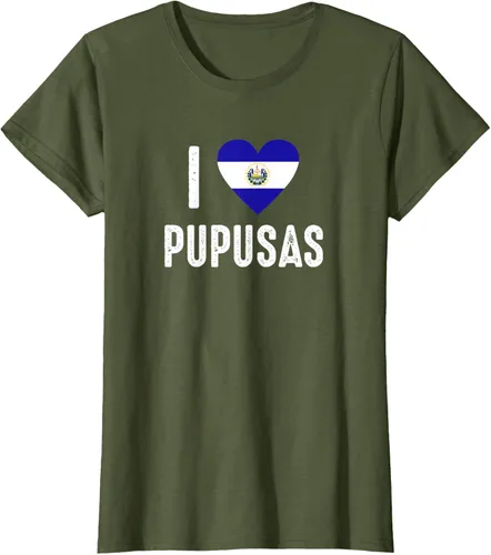 Vista 95 de Camiseta I Love Pupusa from El Salvador