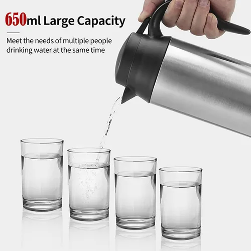 Vista 3 de Sunsbell - Hervidor eléctrico portátil para automóvil, 22.0 fl oz, caldera de agua para automóvil, 12 V, calefacción para automóvil, taza de viaje
