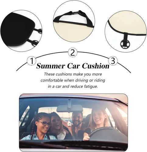 Vista 6 de FAVOMOTO Cojines de asiento automotriz Funda de asiento de coche transpirable Almohada lumbar para coche