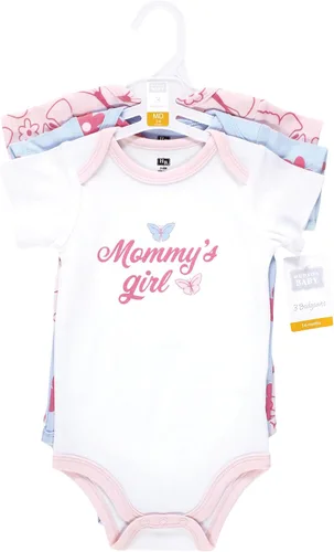 Vista 506 de Hudson Baby baby-girls Cotton Bodysuits 3-pack