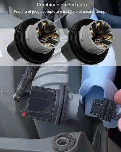 Vista 4 de 2 piezas de enchufe de bombilla de señal de giro de coche para Jeep Compass