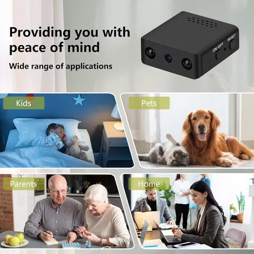 Vista 4 de Cámaras Espía Ocultas Pequeñas - Mini Cámara Niñera para Seguridad del Hogar, Cámaras Espías Ocultas, No Necesita WiFi, Grabadora de Tarjeta SD