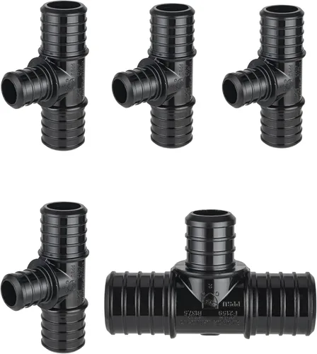 Vista 5 de Paquete de 5 accesorios de crimpado EFIELD Poly PPSU Pex de 1 pulgada x 1 pulgada x 1 pulgada para conexión de tubería Pex, ASTM F2159