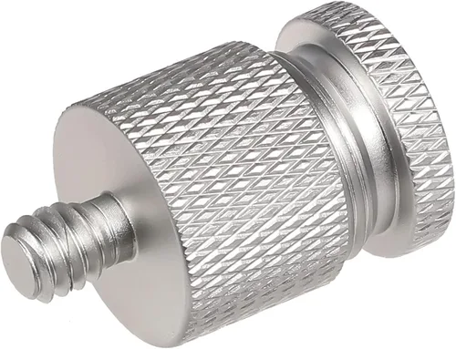 Vista 5 de SAVITA Kit de adaptador de soporte de micrófono incluye 1 pieza 1/4 hembra a 5/8 macho adaptador de rosca de tornillo 1 pieza 5/8 a 1/4 adaptador