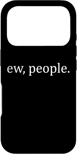 Vista 30 de Ew People - Funda de regalo para iPhone 17 con frases introvertidas y frases de memes