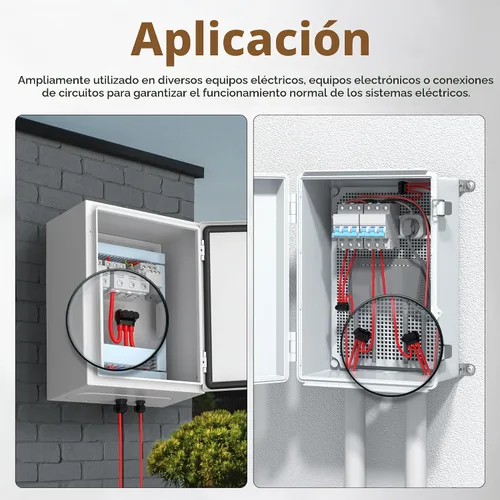 Vista 6 de Joinfworld Conector multigrifo aislado de 3 puertos 1/0-14AWG de aluminio a cobre, conectores de aluminio de entrada de un solo lado con hexagonal