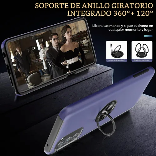 Vista 3 de Gritup Funda para Moto G 5G 2022 con protector de pantalla HD, [grado militar], funda de protección a prueba de golpes con soporte magnético de 360°