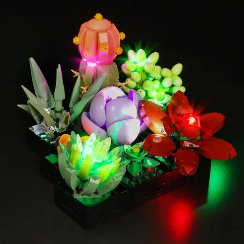 Vista 17 de Kit de Luces LED para LEGO 10281 Set de Árbol Bonsái, Luces de Decoración para Modelo Rosa
