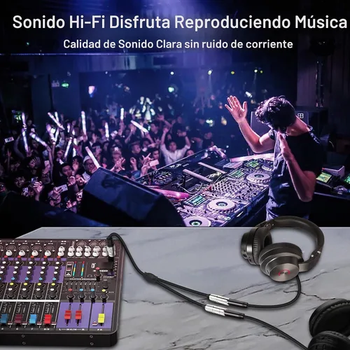 Vista 7 de XMSJSIY Cable divisor en Y de señal de guitarra TS de 0.25 in - 1.6 ft/1,6