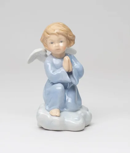Vista 8 de Cosmos Gifts 10424 - Figura inspiradora de porcelana fina con ángel, 4 1/4 pulgadas