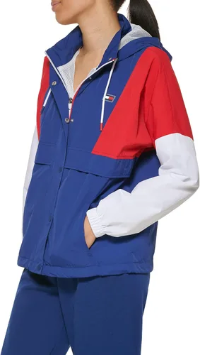 Vista 3 de Tommy Hilfiger Sudadera con capucha con cremallera de rendimiento resistente al agua para mujer