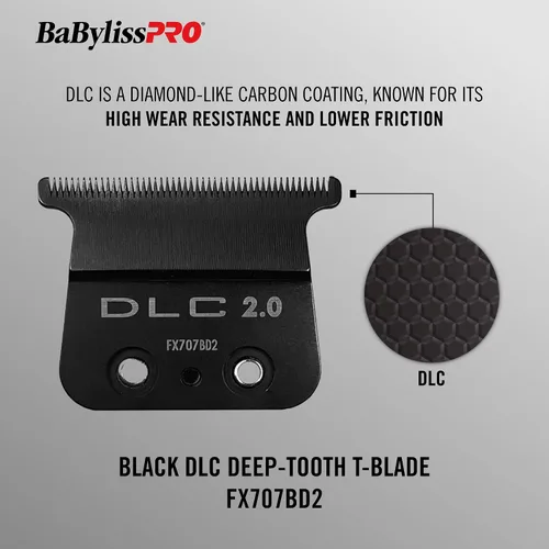 Vista 3 de BaBylissPRO Replacement Blades, Deep-Tooth T-Blades for Outlining Hair Trimmers