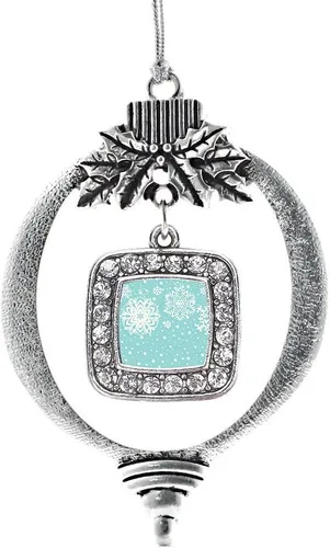 Vista 145 de Inspired Silver - Bon Voyage Cruise Ship Charm Ornamento – Adornos navideños cuadrados de plata con joyas de circonita cúbica